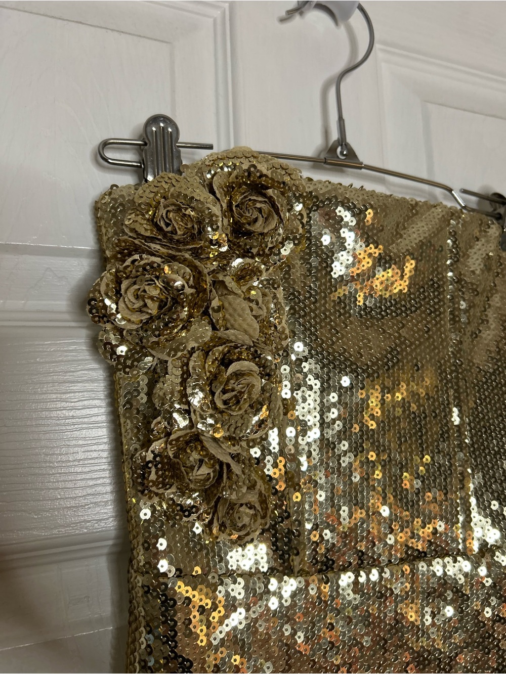 Meshki Cassia Strapless Sequin Rose Midi Dress - Picture 6 of 16